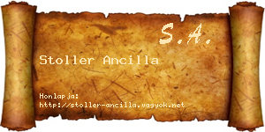 Stoller Ancilla névjegykártya